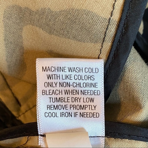 Dana Buchman Double Breasted Animal Print Tan Black Trench Coat - M - Picture 6 of 16